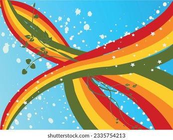 colored lines and circles colorful background