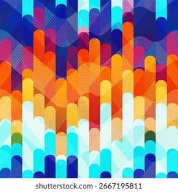 Colored Lines. Geometric seamless pattern.