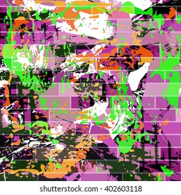 colored lines Graffiti pattern on a black background vector illustration