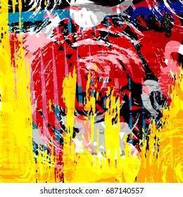 colored lines Graffiti pattern on a black background vector illustration