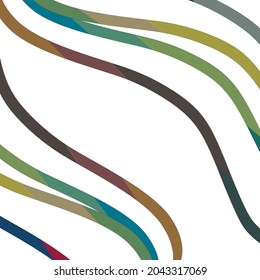 Colored lines on curved lines pastel color group Pattern style and background.
