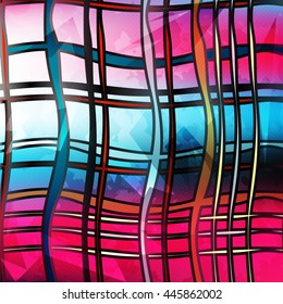 colored lines on pink background geometric abstract pattern