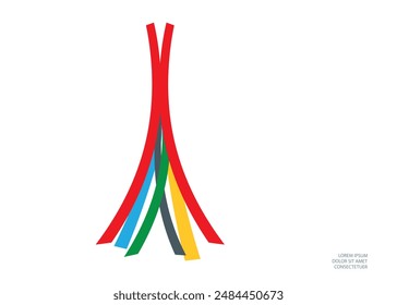 Colored lines on a white background.