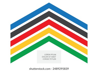 Colored lines on a white background. Bright design.