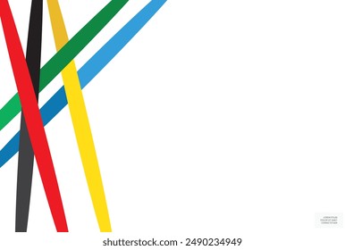 Colored lines on a white background. Vector graphics.