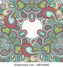Colored lines pattern in coral and blue colors.