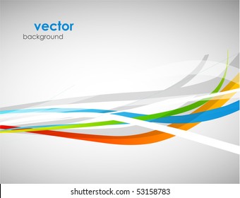 Colored lines. Vector abstract background