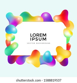 Colored liquid shape with splashes banner.