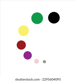 diseño del logotipo del vector de bolas pequeñas de color