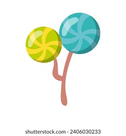 Icono de caramelo de lollipop de color Icono de vector Ilustración