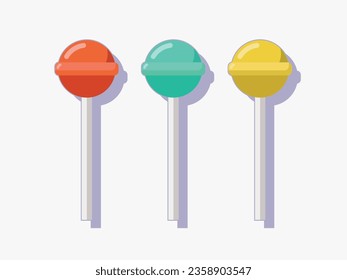 Colored lollipop. Candy on a stick. Vector illustration.