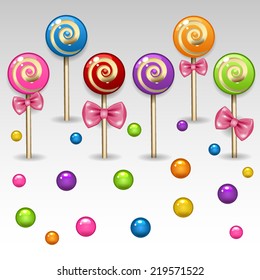 Colored lollipops