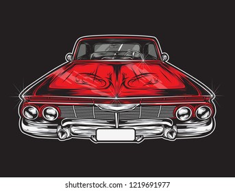 Colored Lowrider Car svg