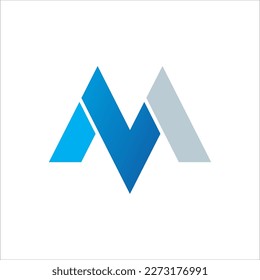 farbiger M-Buchstaben-Logo-Vektorgrafik
