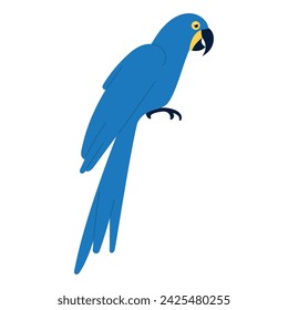 Guacamayo de colores Ave exótica tropical Ilustración vectorial