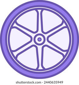 Colored Mag Wheel Icon. Magnetic Vehicle Wheel Vector Icon. Car service concept