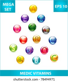 colored magic medic vitamins set
