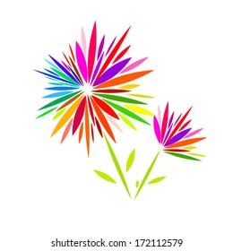 colored magical flower . Vector