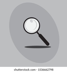 colored magnifying glass vector icon