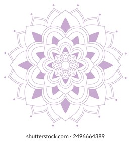 Colored mandala Abstract flower Vector illustration