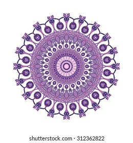 Mandala de color. Hermoso elemento de diseño. Ornamento circular decorativo de Vector