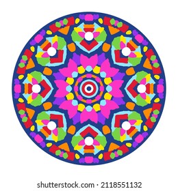 Mandala de color - Arte vectorial dibujado a mano