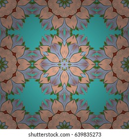 Colored mandala on white background. Mandala style. Vector illustration. Rich ethnic striped seamless pattern geometric design.