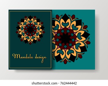 colored mandala, pattern for meditation, relaxation, for tattoo, banner,