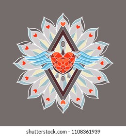 Colored mandala for print and web use.