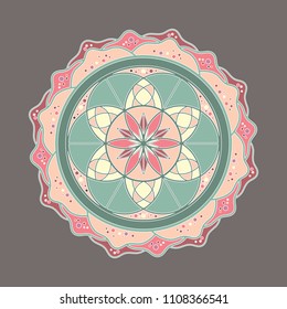 Colored mandala for print and web use.