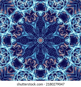 Fondo de adorno de estrella de mandala de color