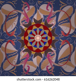 Colored mandalas element. Vector illustration. Background.