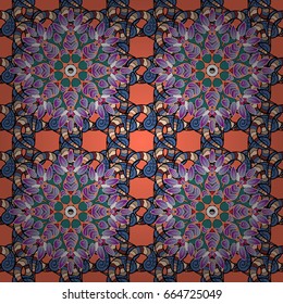Colored mandalas element. Vector illustration. Background.