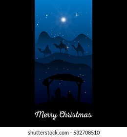 Colored manger for christmas celebrations, Vector illustration