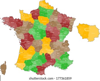 Carte De France Region High Res Stock Images Shutterstock