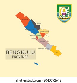 Mapa y logo de Bengkulu