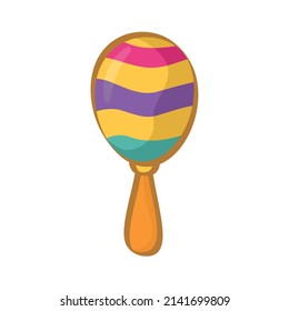 colored maraca design over white