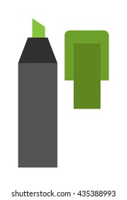 Colored marker highlighters vector