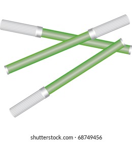 colored markers used in schools by children to draw and color
