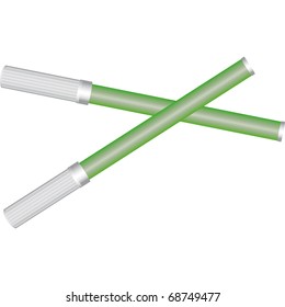 colored markers used in schools by children to draw and color
