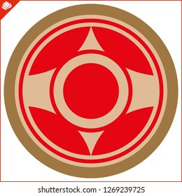 Colored  martial arts kyokushin karate simbol emblem.