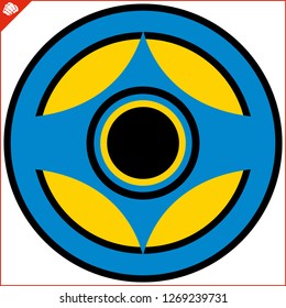 Colored  martial arts kyokushin karate simbol emblem.
