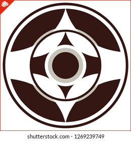 Colored  martial arts kyokushin karate simbol emblem.