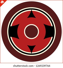 Colored  martial arts kyokushin karate simbol emblem.