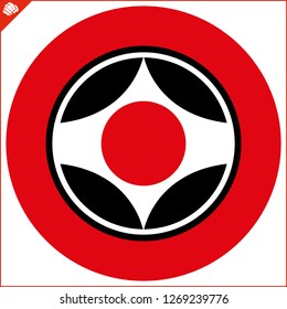 Colored  martial arts kyokushin karate simbol emblem.