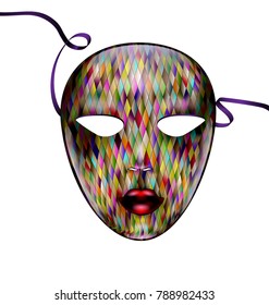 colored mask of face