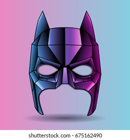 colored mask superhero graphic triangles