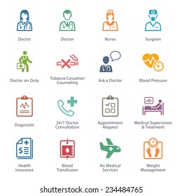 Colored Medical & Health Care Icons Set 2 - Services  - Shutterstock ID 234484765