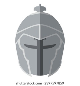 Colored medieval helmet icon Vector illustration