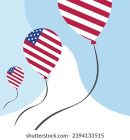 Colored memorial day concept poster Vector illustration